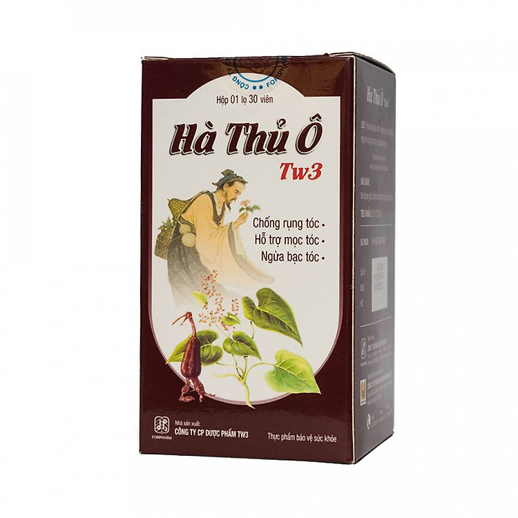 Thực phẩm chức năng: Hà Thủ Ô TD3 Plus lọ 30 viên ngăn ngừa bạc tóc và giảm gãy rụng tóc.