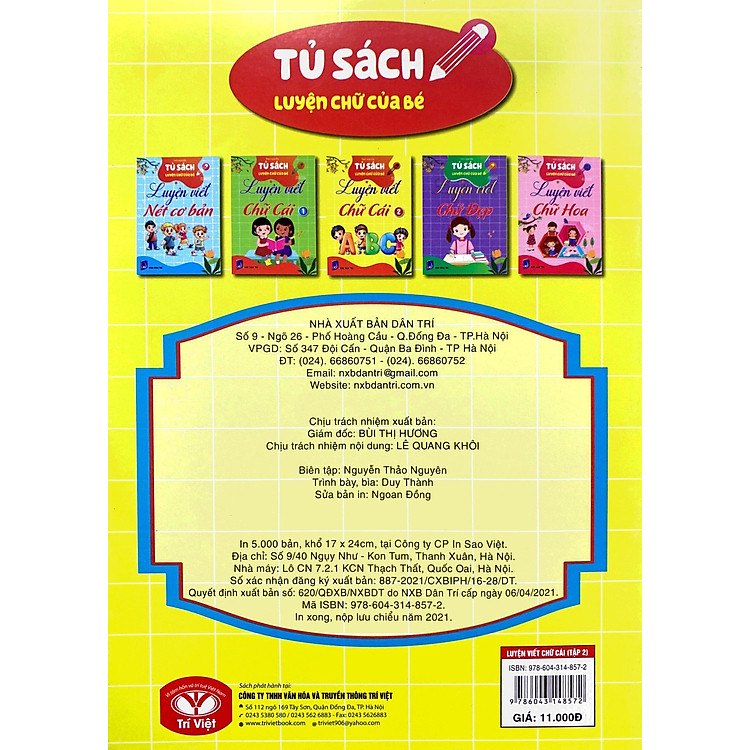Tủ Sách Luyện Chữ Của Bé - Luyện Viết Chữ Cái (Tập 2) - Ảnh 5