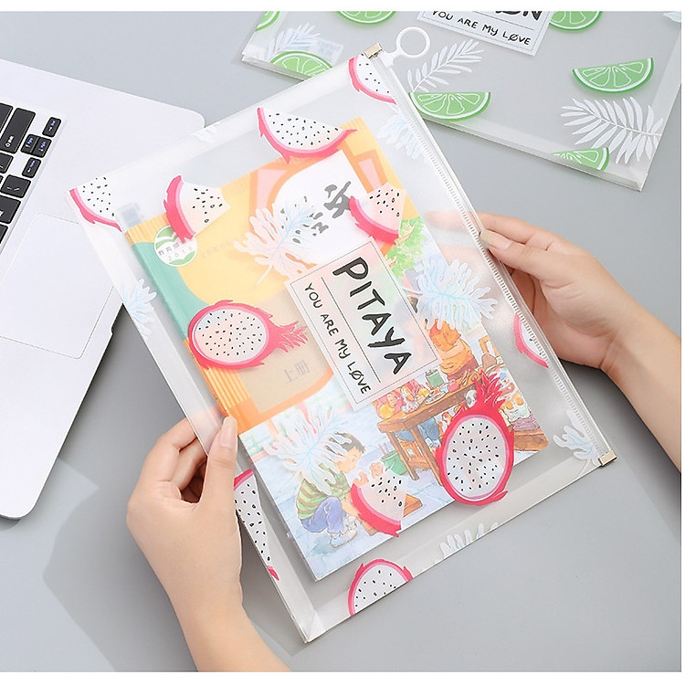 Túi zip A4 đựng file họa tiết dễ thương