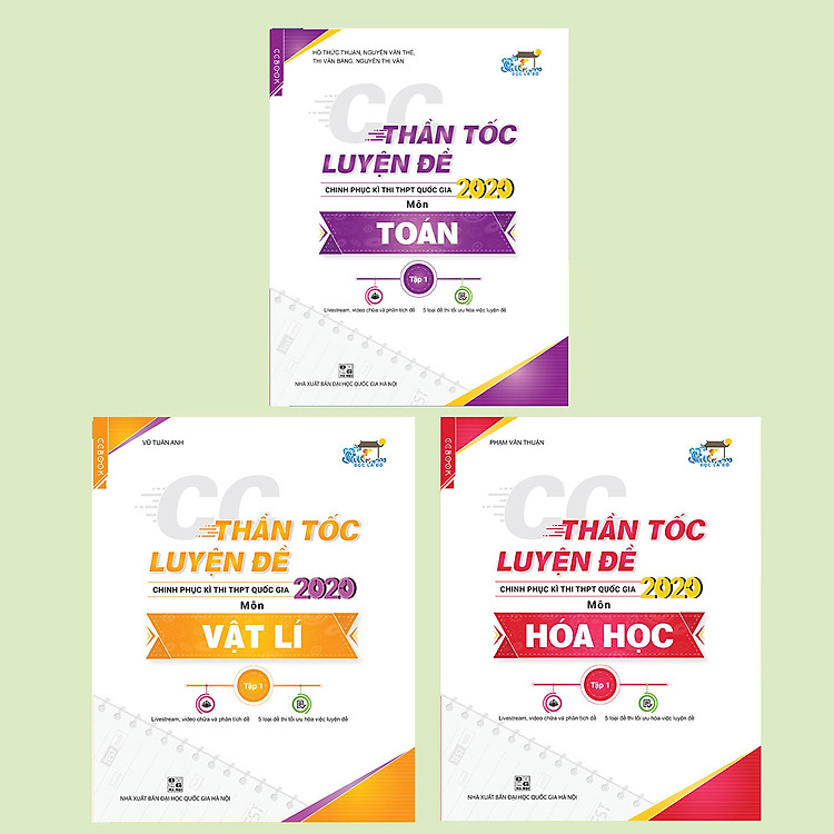 Combo CC Thần tốc luyện đề 2020 khối A môn: Toán - Lý - Hóa (Tập 1)