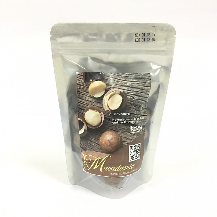 Hạt Macca Đã Nứt Vỏ Nướng Chín Nhập Khẩu Úc Túi 250g