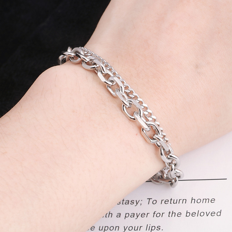 Lắc tay vòng tay mix chain cá tính unisex