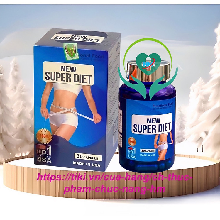 Viên uống tăng chuyển hóa mỡ thừa New super diet , hộp 30 viên + 15 viên đào thải uống buổi tối