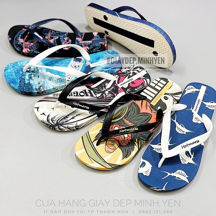 DÉP XỎ NGÓN NAM HOTMARZZ - DÉP KẸP NAM HOẠ TIẾT