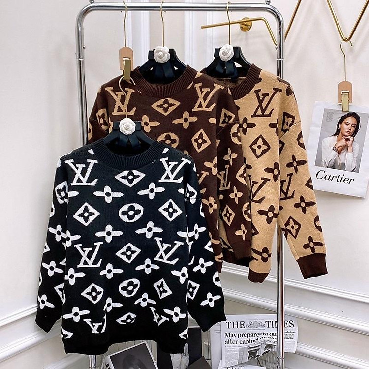 Áo len hoạ tiết L V