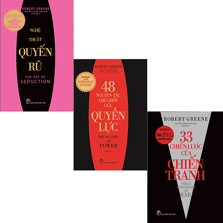 Bộ sách Chiến Lược Của Chiến Tranh + Nghệ Thuật Quyến Rũ + 48 Nguyên Tắc Chủ Chốt Của Quyền Lực
