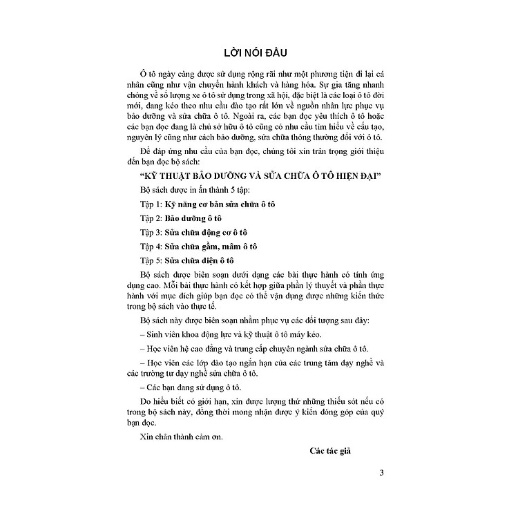 Kỹ Thuật Bảo Dưỡng Và Sửa Chữa Ô Tô Hiện Đại - Sửa Chữa Động Cơ Ô Tô - Ảnh 3