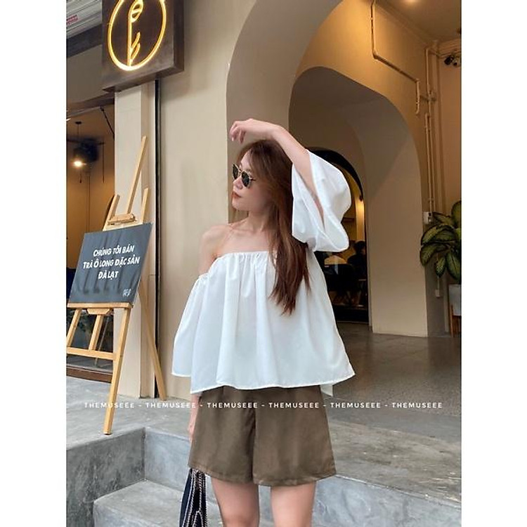 Áo trễ vai ( mặc được 2 kiểu )