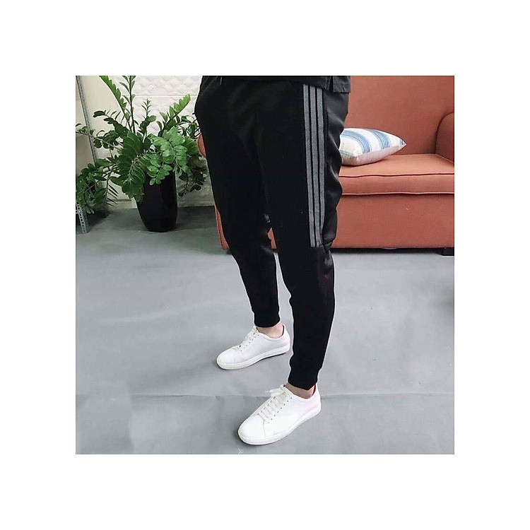 Quần Jogger thể thao Quần tập gym nam 3 sọc phối lưới Q-03