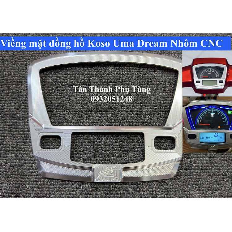 Viền đồng hồ dành cho Dream Koso Uma nhôm CNC- Màu Bạc