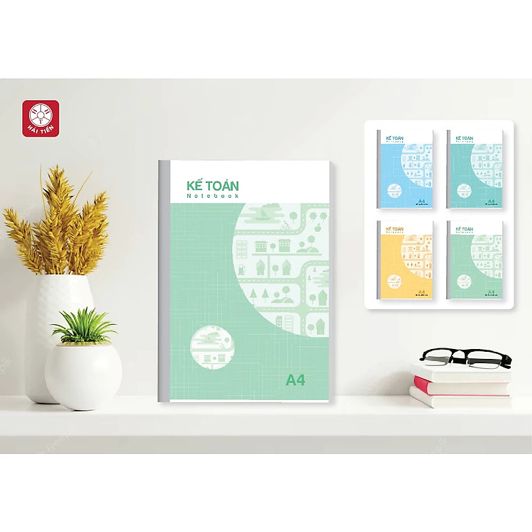 Lốc 5 sổ kế toán tổng hợp khổ A4 Hải Tiến 3033 / 3040 / 3576 dòng kẻ ngang