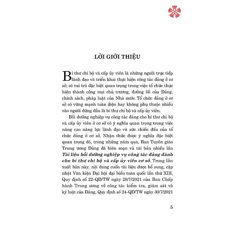 Tài Liệu Bồi Dưỡng Nghiệp Vụ Công Tác Đảng Dành Cho Bí Thư Chi Bộ Và Cấp Ủy Viên Cơ Sở - Ảnh 3