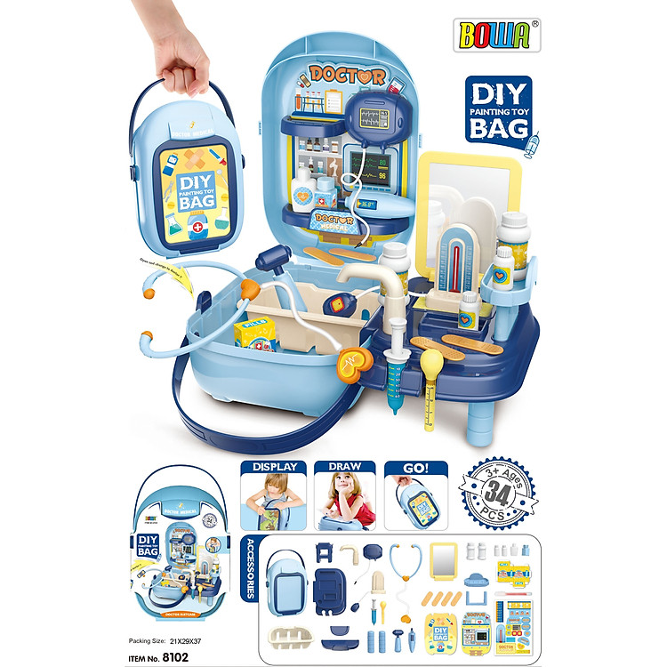 Đồ Chơi Nhập Vai Bác Sĩ Bowa 8102 Chính hãng Giá tốt - Hình ảnh 5