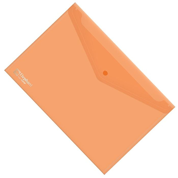 Bìa Nút Nhựa Elephant 425F - Màu Cam - Ảnh 3