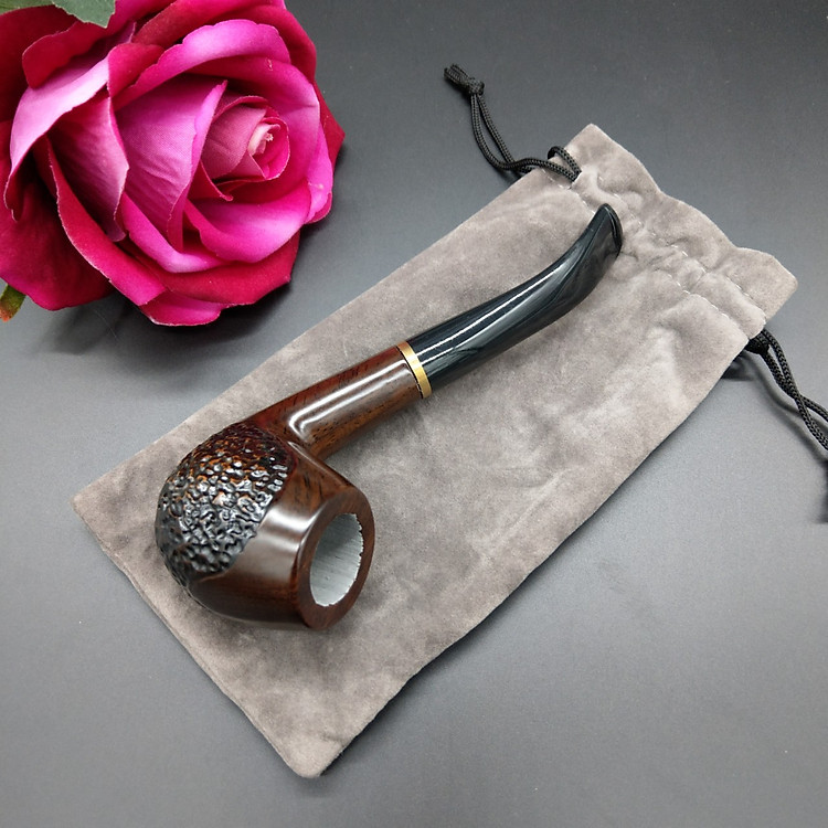 Tẩu Lọc Gỗ Mun Cao Cấp – Khắc Hoa Văn