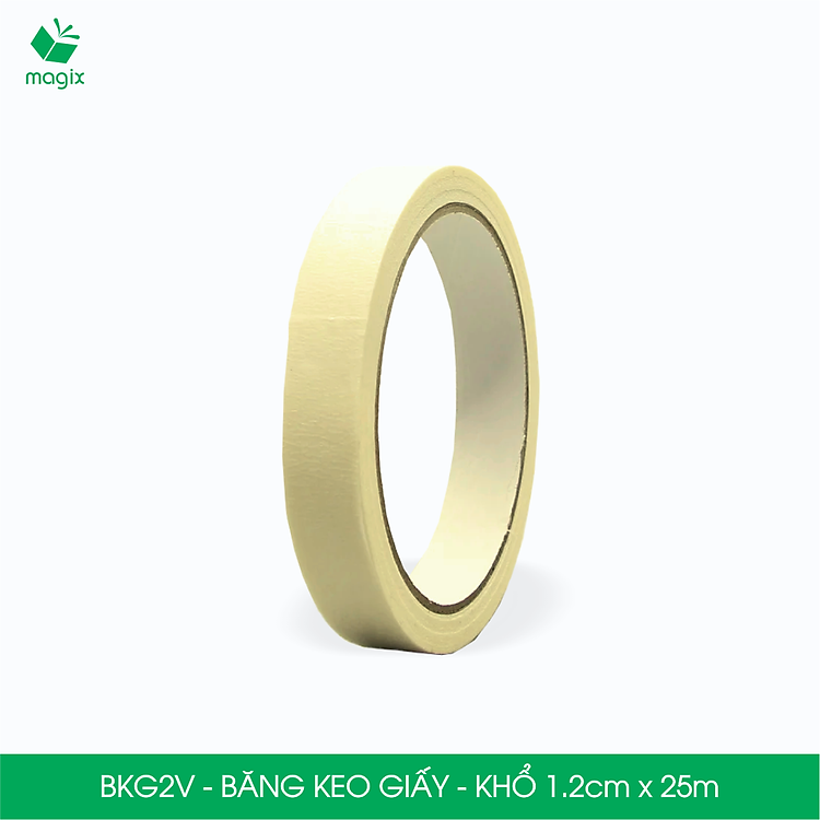 Băng Keo Giấy BKG2V (12 cuộn) 1.2cm x 25m