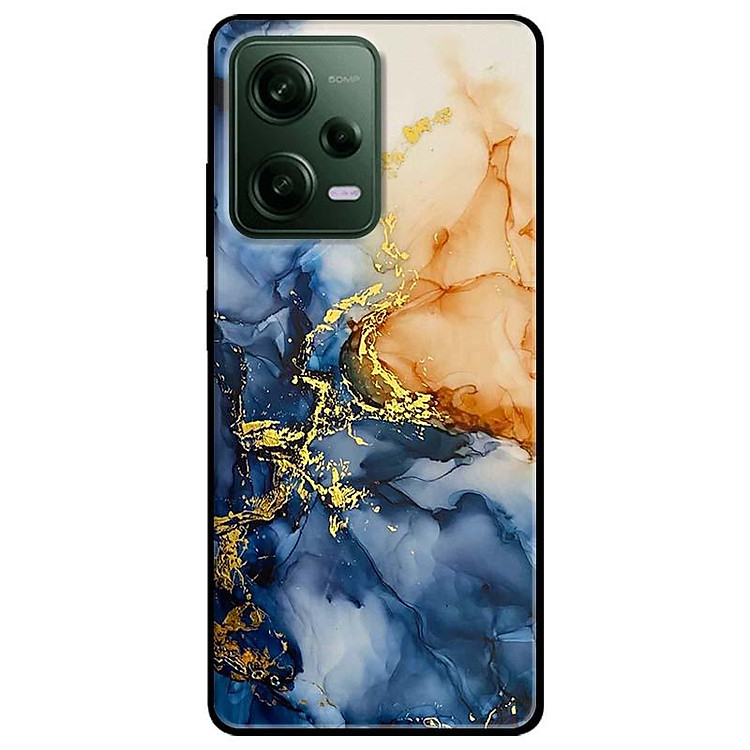 Ốp lưng dành cho Redmi Note 12 - Redmi Note 12 Pro 4G - Redmi Note 12 Pro 5G - Màu Nước Loang Xanh Cam - Hàng Chính Hãng