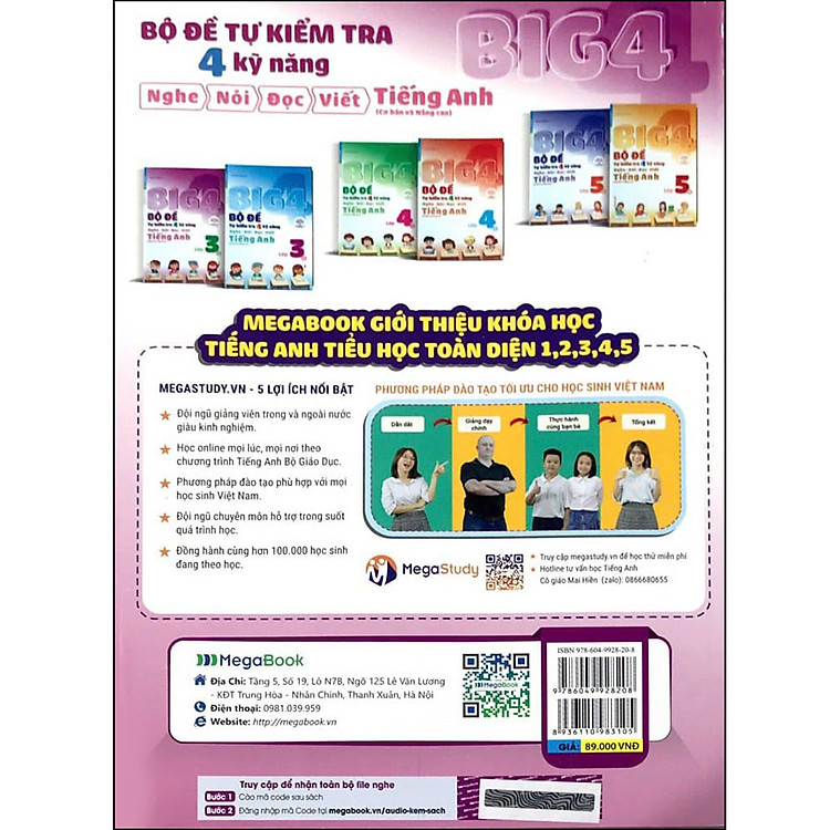 Big 4 Bộ Đề Tự Kiểm Tra 4 Kỹ Năng Nghe - Nói - Đọc - Viết (Cơ Bản Và Nâng Cao) Tiếng Anh Lớp 3 (Tập 2) - Ảnh 3