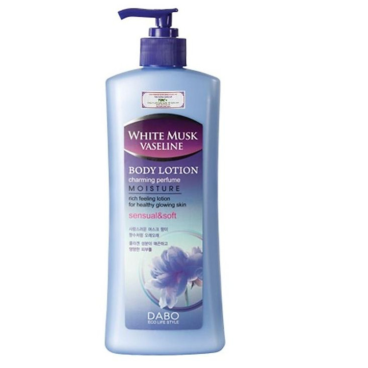 Sữa dưỡng thể trắng da không nhờn dính hương Nước hoa Dabo White Musk Perfume Hàn quốc (500ml)