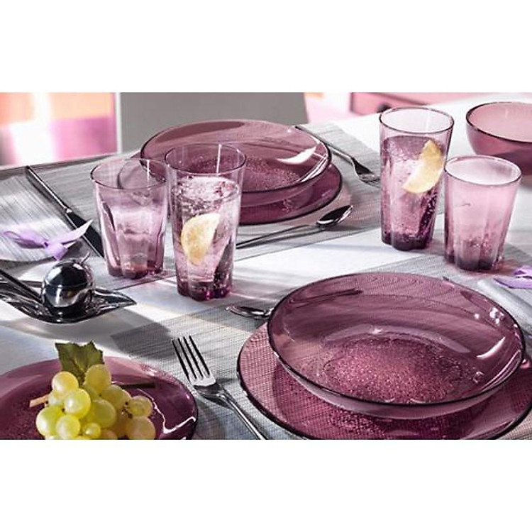 Bát đĩa thủy tinh Hya Purple