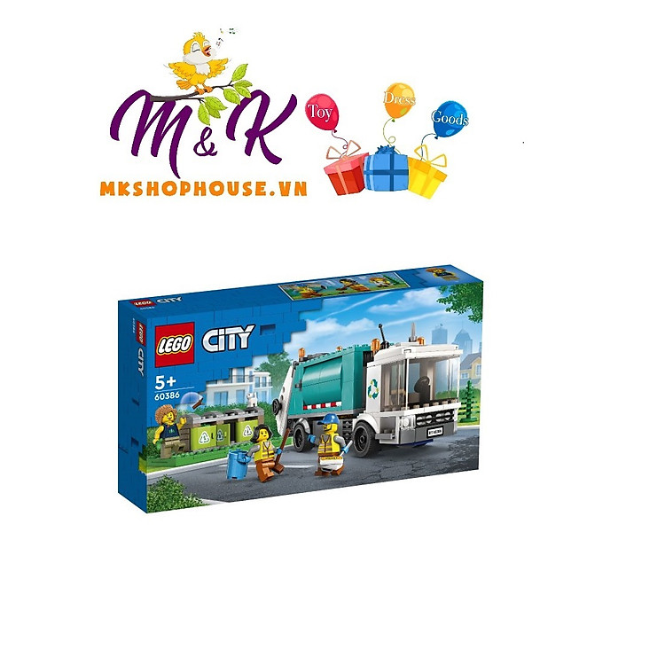 Tìm mua tại Avakids: LEGO City 60386 Xe Rác Tái Chế - Ngập tràn khuyến mãi