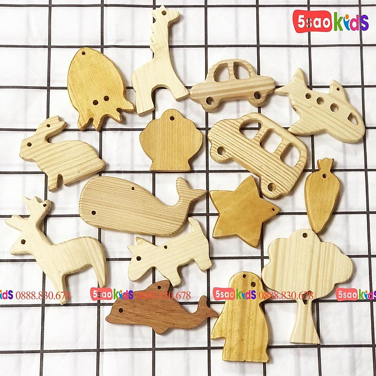Đồ chơi các con vật bằng gỗ