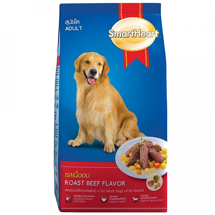 Đồ Ăn Cho Chó Trưởng Thành SmartHeart Hương Vị Thịt Bò Nướng (1.5kg) - Giao Ngẫu Nhiên