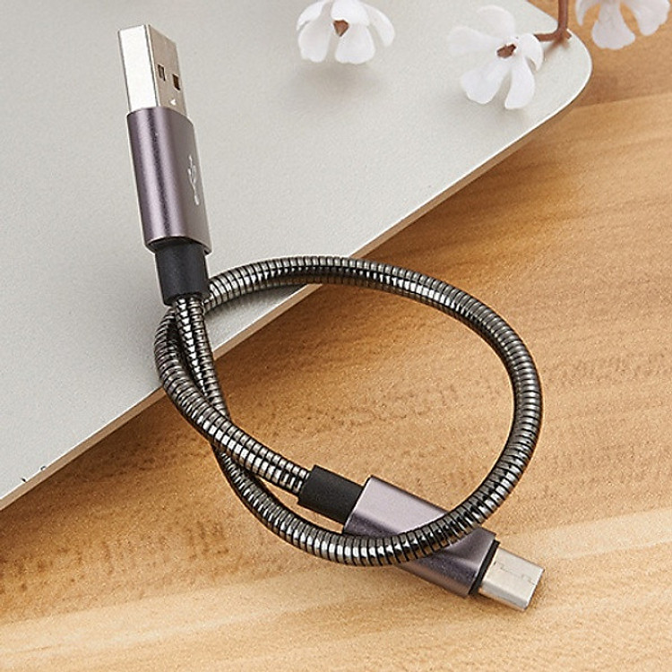 Cáp sạc USB-C (Type C) mạ kẽm loại ngắn 20cm