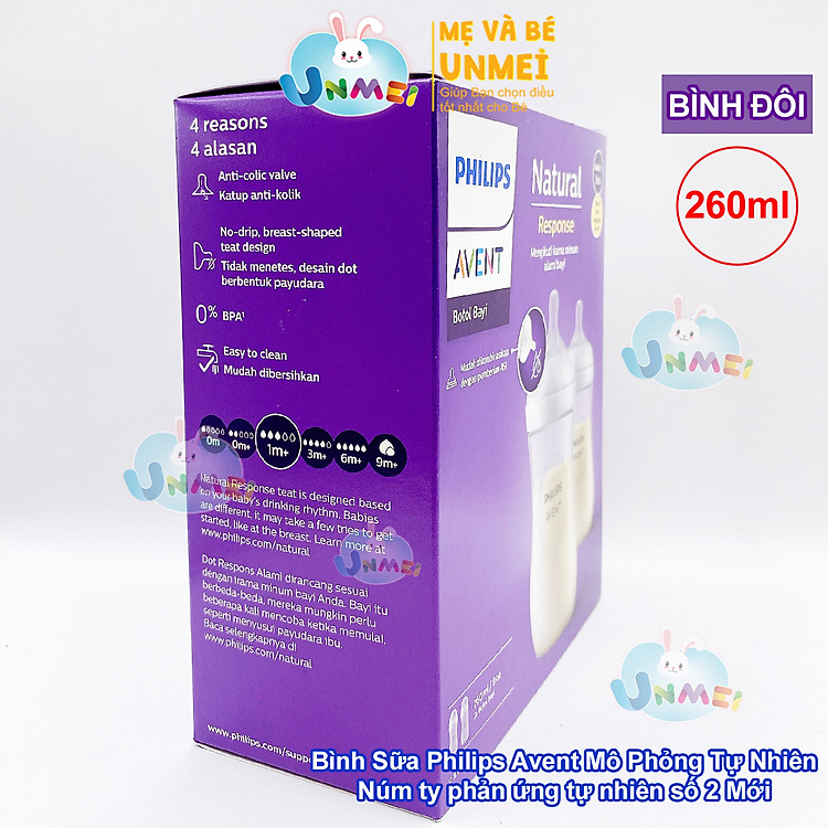 Bình sữa Philips Avent cho trẻ 260ml Ưu đãi - Hình ảnh 2