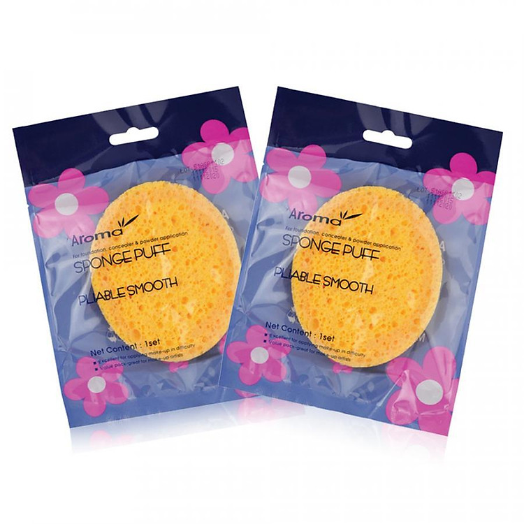 Combo 2 Bông bọt biển massage mặt Hàn Quốc Aroma