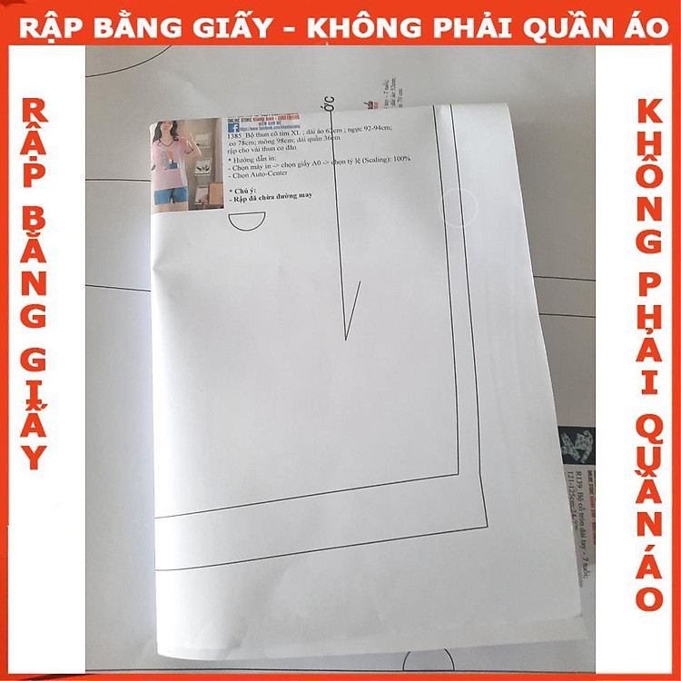 Rập giấy A0 đầm bé gái R122 (1 chiếc) - Ảnh 4
