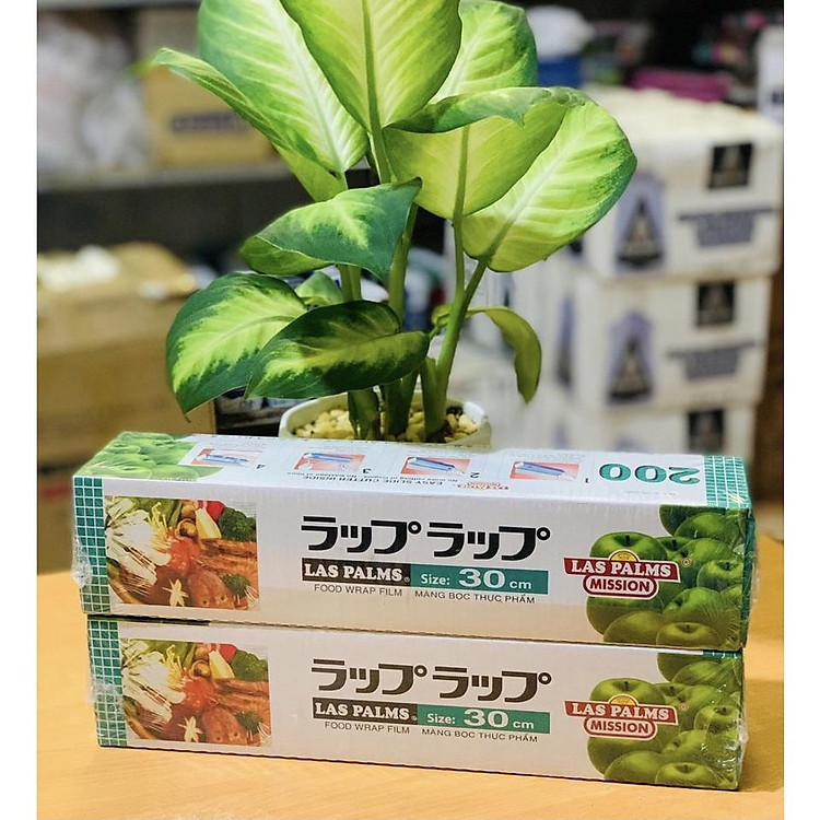 Màng Bọc Thực Phẩm LAS PALMS, Cuộn bọc thực phẩm thức ăn có dao cắt tiện lợi - Hàng Nhập Khẩu