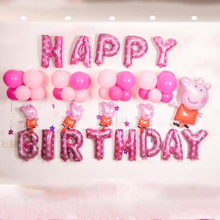 Sét bóng trang trí sinh nhật mẫu heo