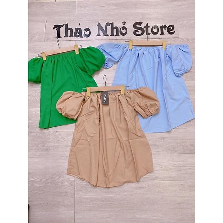 áo baby doll phom rộng trễ vai