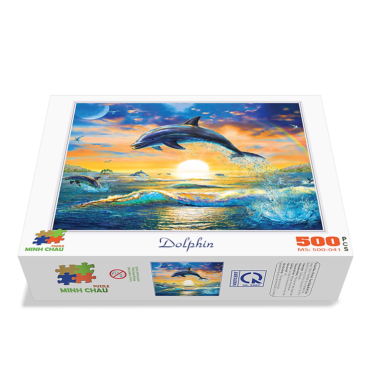 Mua tại Tiki: Bộ Tranh Xếp Hình 500 Mảnh Dolphin Chính hãng Tiết kiệm
