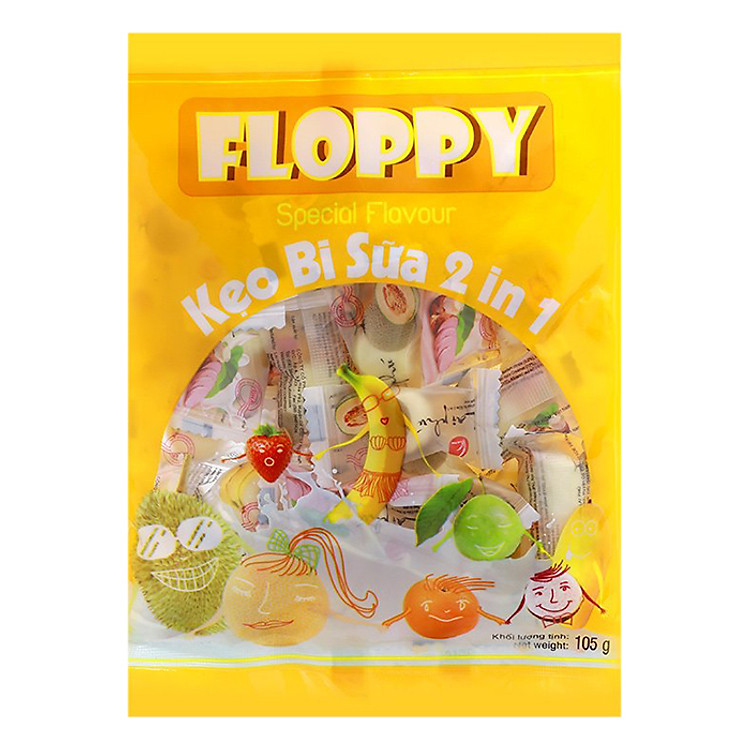 Kẹo bi sữa Floppy vị trái cây 105g