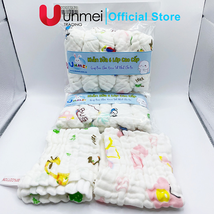 Mua Khăn Sữa Cotton Unmei 6 lớp cho Bé Chính hãng Ưu đãi - Hình ảnh 2