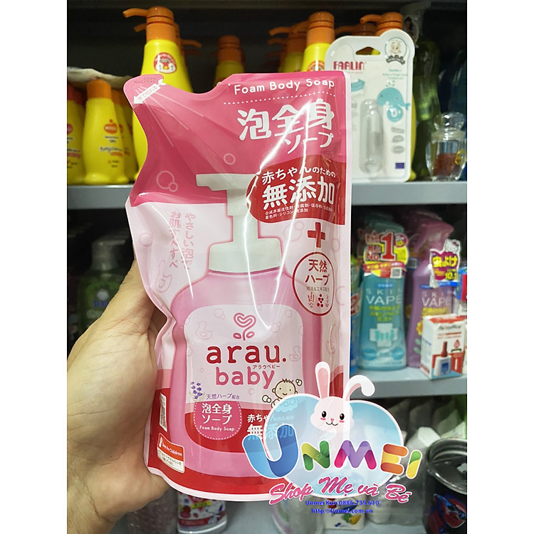 Bọt Tắm Gội Thảo Mộc Arau Baby 400ml Chính hãng Giá rẻ - Hình ảnh 2