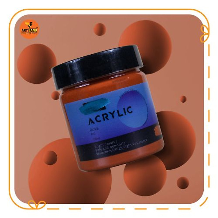 Màu Vẽ Acrylic Tone Xanh Lá Nâu Đen Trắng - 032 Naples Yellow - Ảnh 5