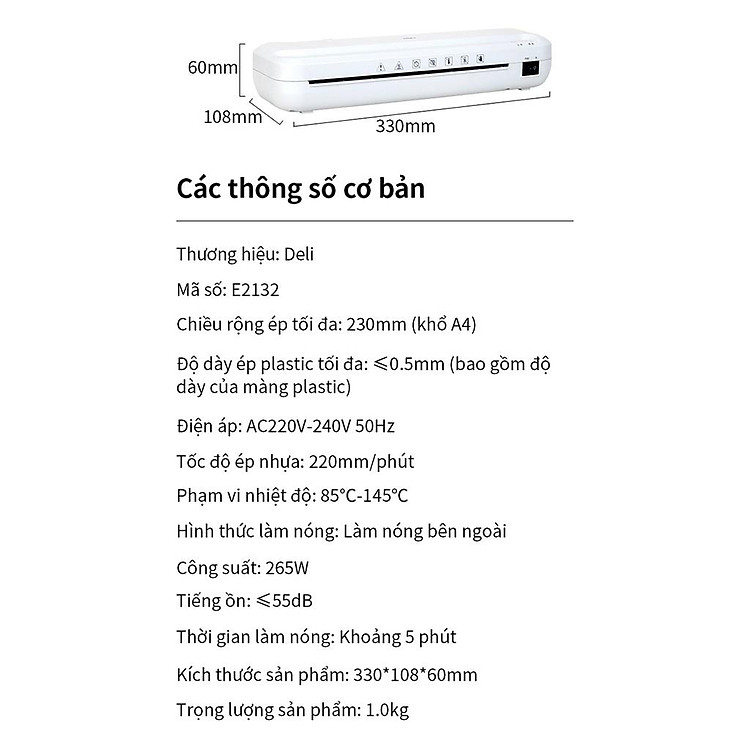 Máy Ép Nhựa Dẻo Deli E2132 - Ảnh 4