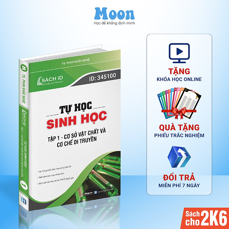 Sách ID Tổng Ôn Địa Lí lớp 12 luyện thi kiến thức ôn thi thpt quốc gia Bản Mới Nhất Moonbook