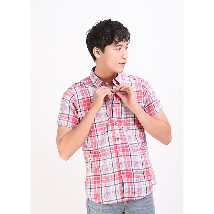 Áo Sơ Mi Nam Ngắn Tay Ninomaxx NI-SU-M-SHS-SS-1702048 - Đỏ
