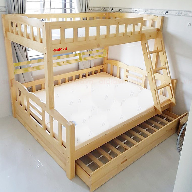 Giường Tầng Cao Cấp Xuất Khẩu - Thương Hiệu alala.vn (Trên 1m2, Dưới 1m4)