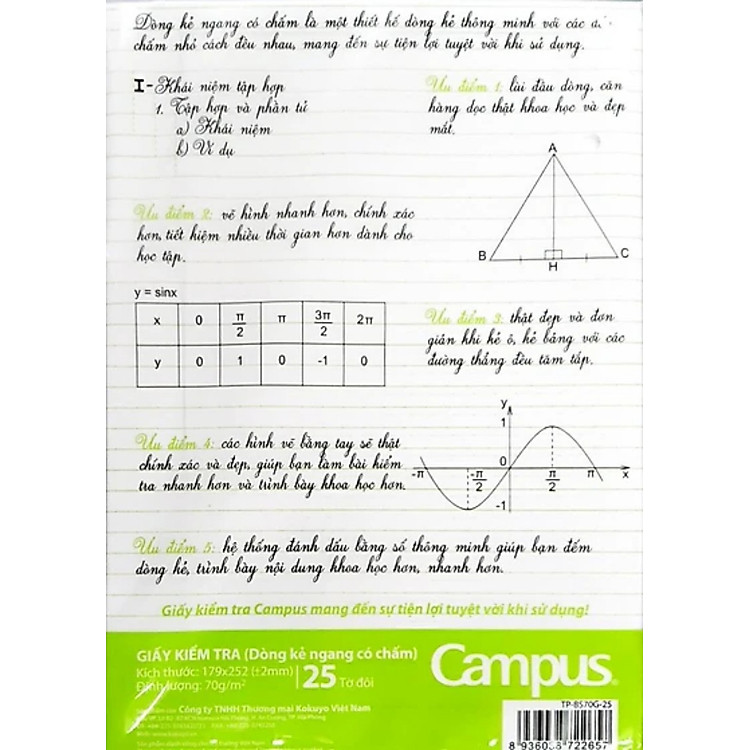 Giấy Kiểm Tra B5 Kẻ Ngang (25 tờ) - Ảnh 3