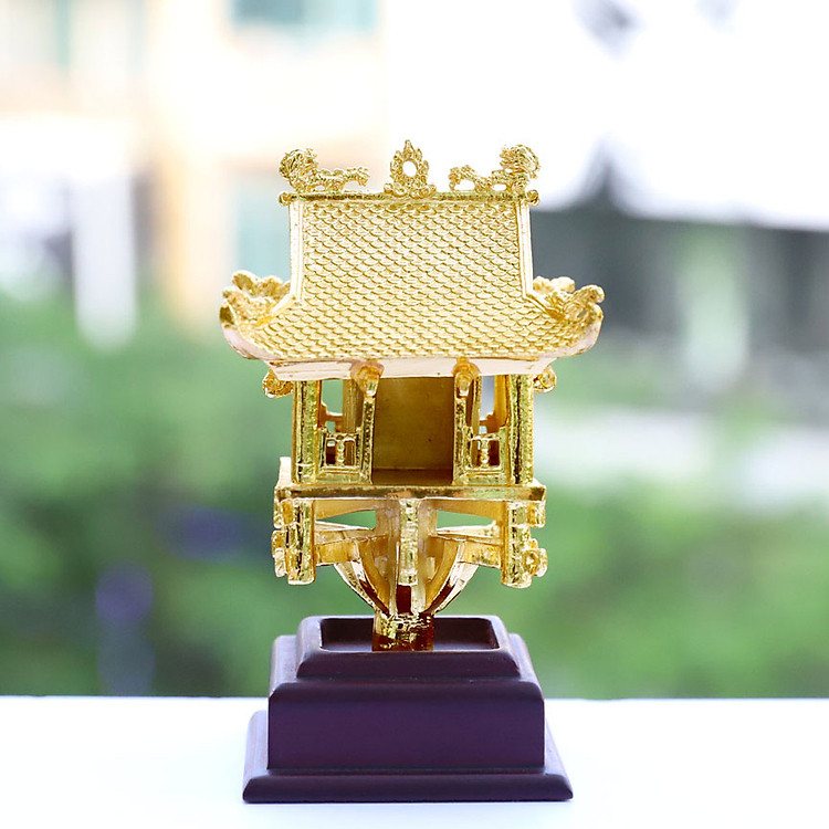 Mô Hình Chùa Một Cột Mạ Vàng 24K