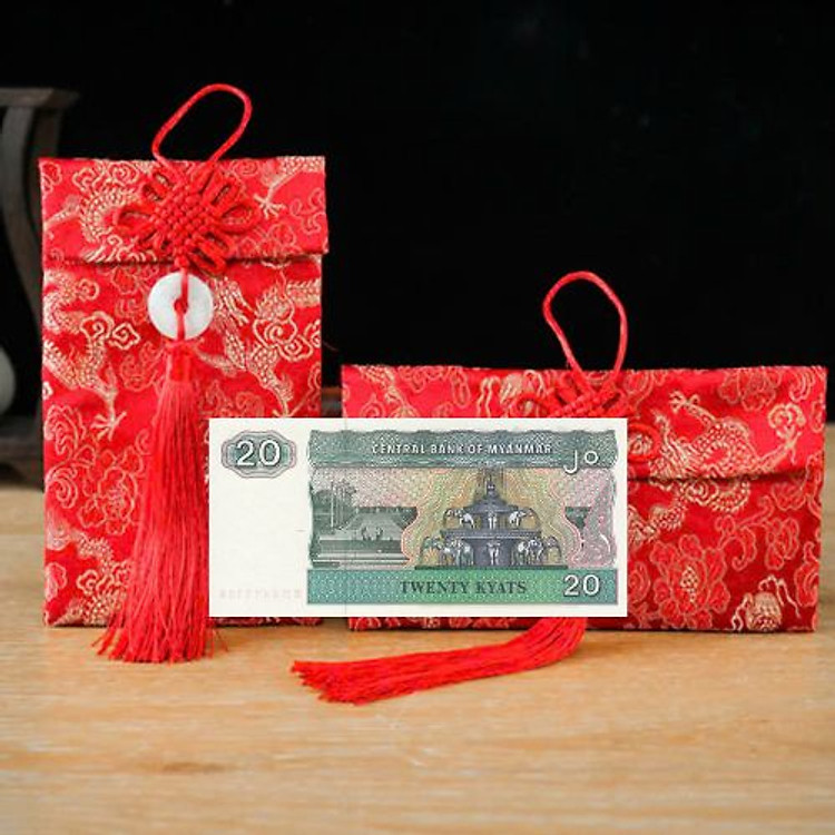 Túi gấm con Lân 20 Myanmar sưu tầm - Ảnh 2