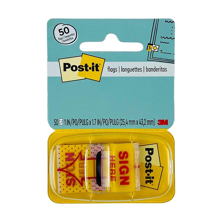 Vỉ 50 miếng đánh dấu Post It Sign Here 3M SB-680-9 - Ảnh 2