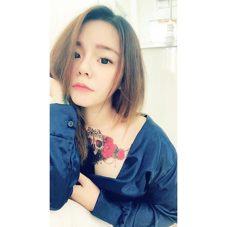 Hình xăm dán dưới ngực 13x30cm+ quà tặng kèm