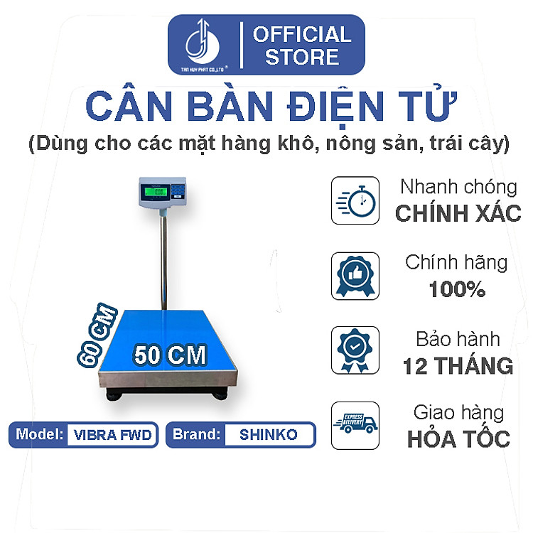 Cân Bàn Điện Tử Vibra FWD-50X60CM