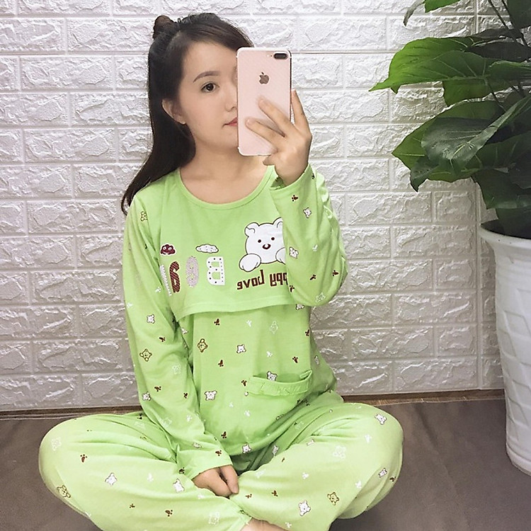 Bộ Đồ Bầu, Sau Sinh Vải Cotton - Họa Tiết Ngẫu Nhiên